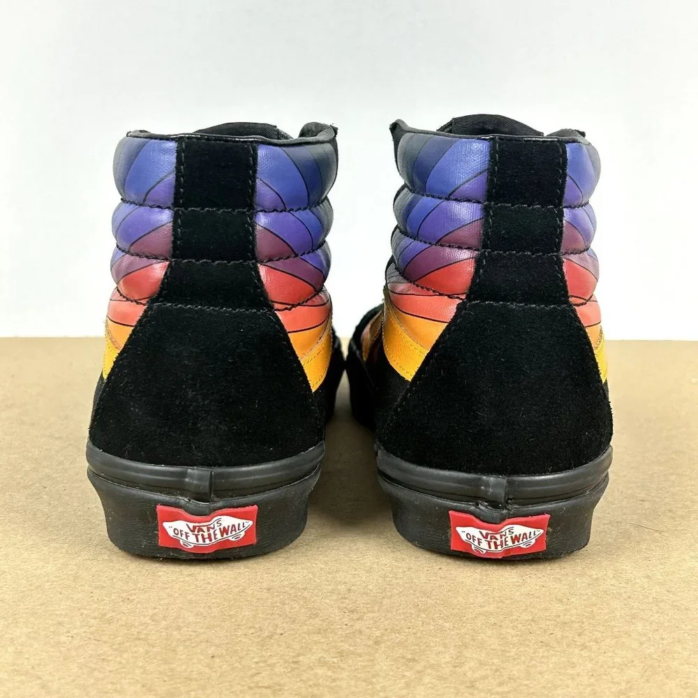 Vans Black High-Top Sneakers with Vibrant Accents - Picture 4 of 9